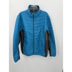 Spyder Full Zip Rebel Insulator Jacket Men's XL Blue Gray Water Repellent Ski